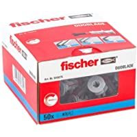 fischer 545675 Tacos de yeso autocortante para cargas ligeras (50 unidades)- Rojo